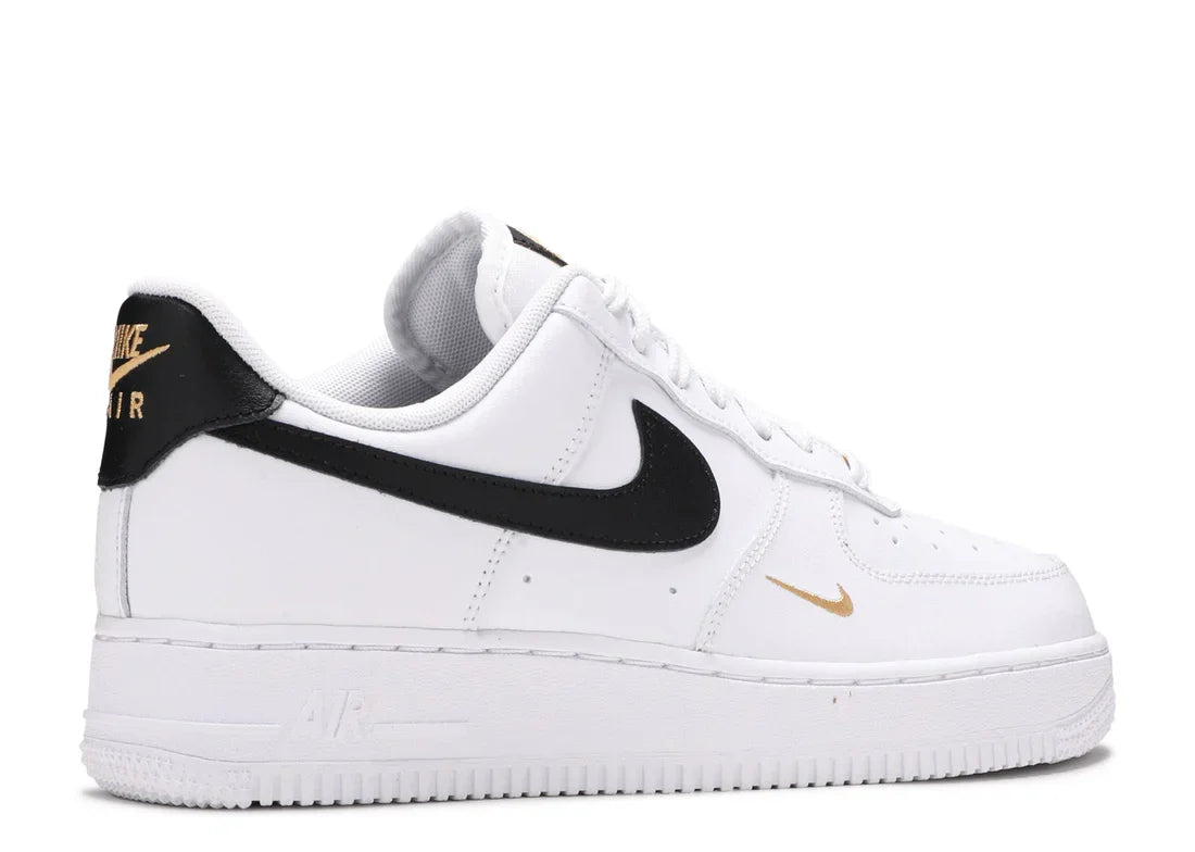 Air Force 1 Low '07 Essential White Black Gold Mini Swoosh